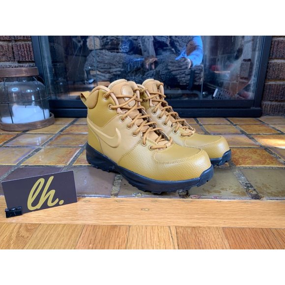 Youth 5y Nike Manoa LTR “Wheat” Leather Boots BQ5372-700 - Picture 4 of 7